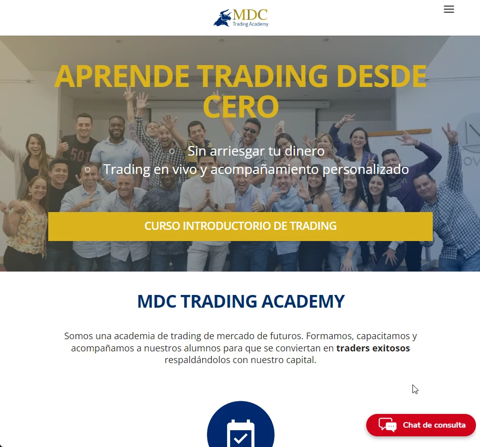 mejores cursos de bolsa: MDC Trading Academy Website